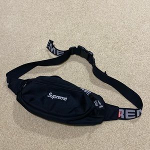 Black supreme Fanny pack.